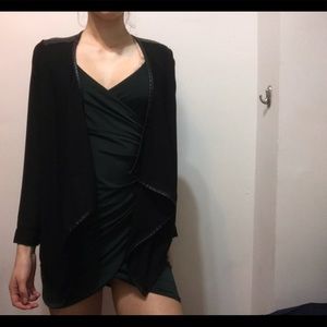 A black sheer blazer